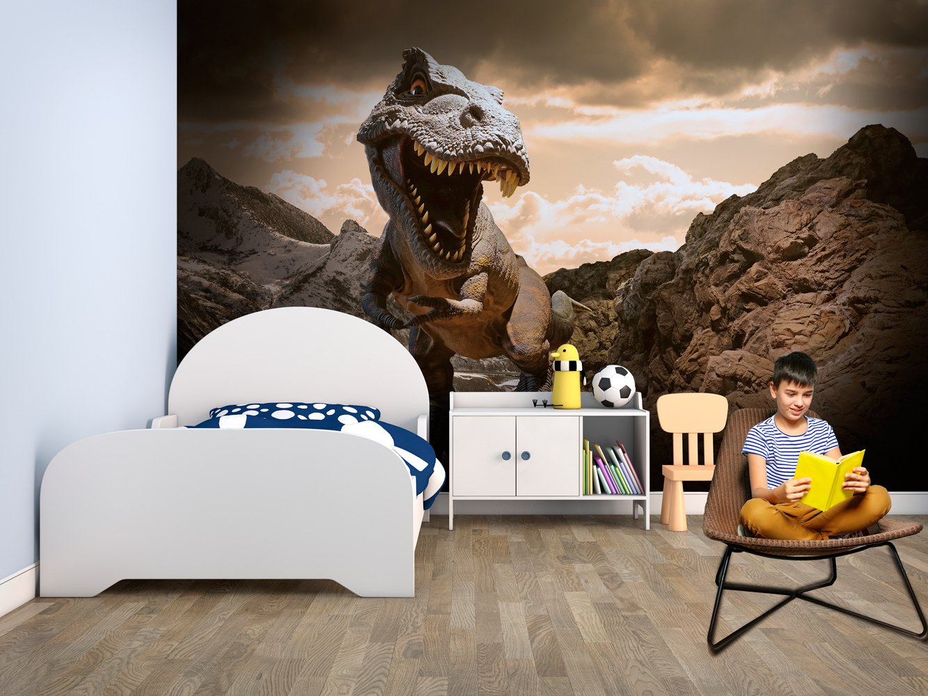 Fotomural Vinilo Pared Infantil Dinosaurio | Fotomurales | Fotomural pared | Fotomural Decorativo | Vinilo Decorativo | Varias Medidas 350 x 250 cm | Decoración comedores, salones | Diseño Elegante
