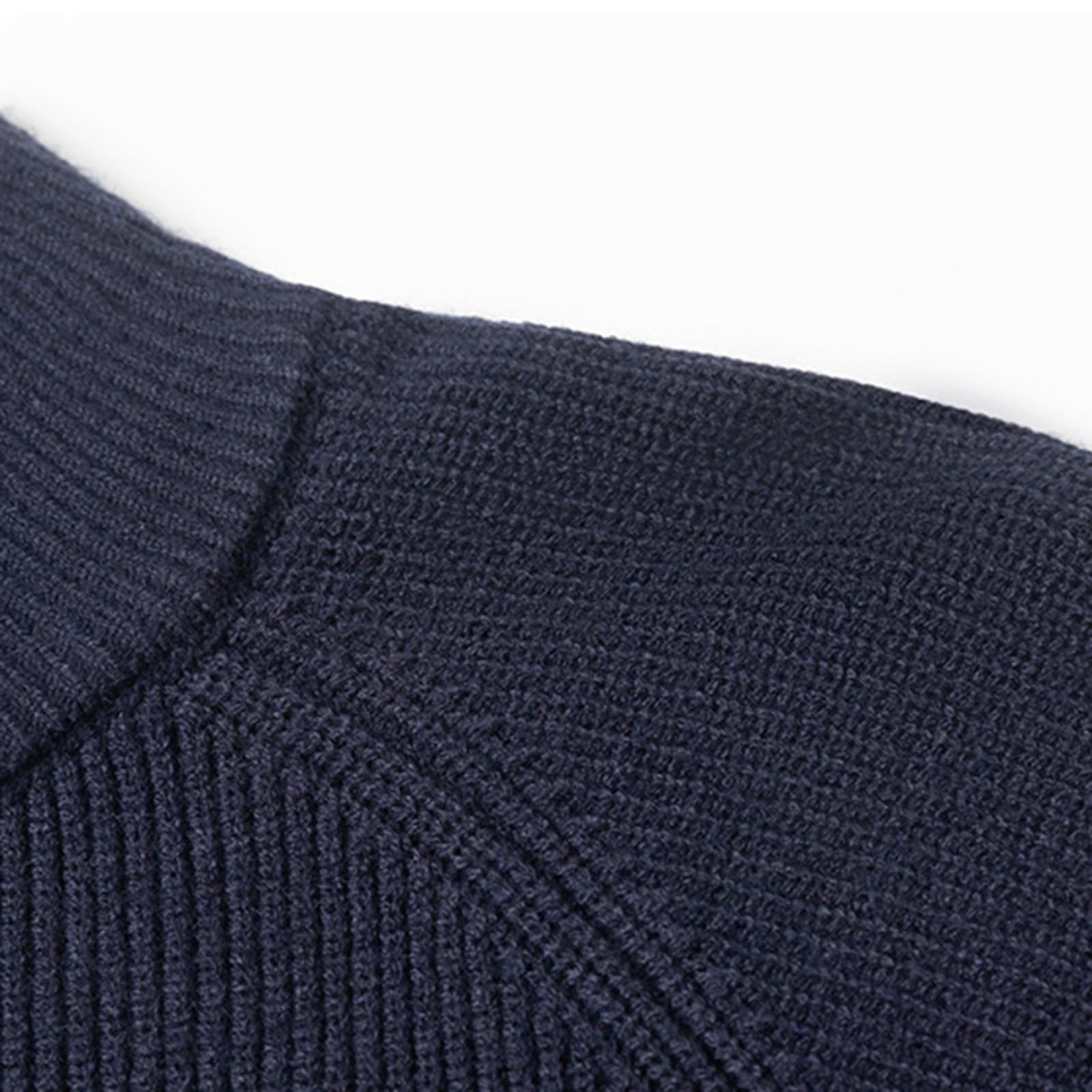 Jersey para hombre con cremallera completa, cuello alto, abrigo térmico de fácil cuidado, súper suave y cómodo, abrigos de manga larga, puños elásticos, plegable, ropa de punto de punto, ocio, golf