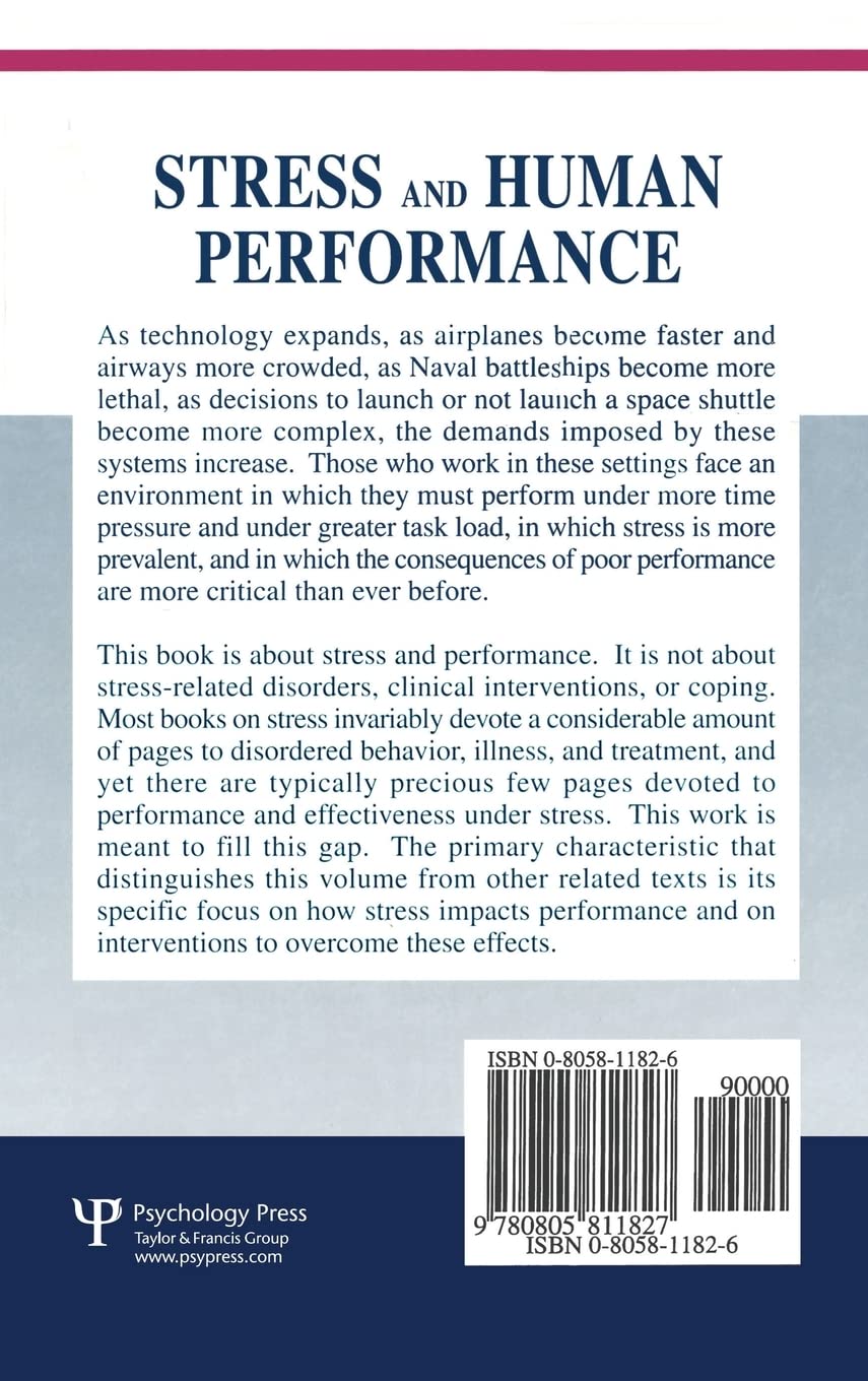Stress and Human Performance (Applied Psychology Series)