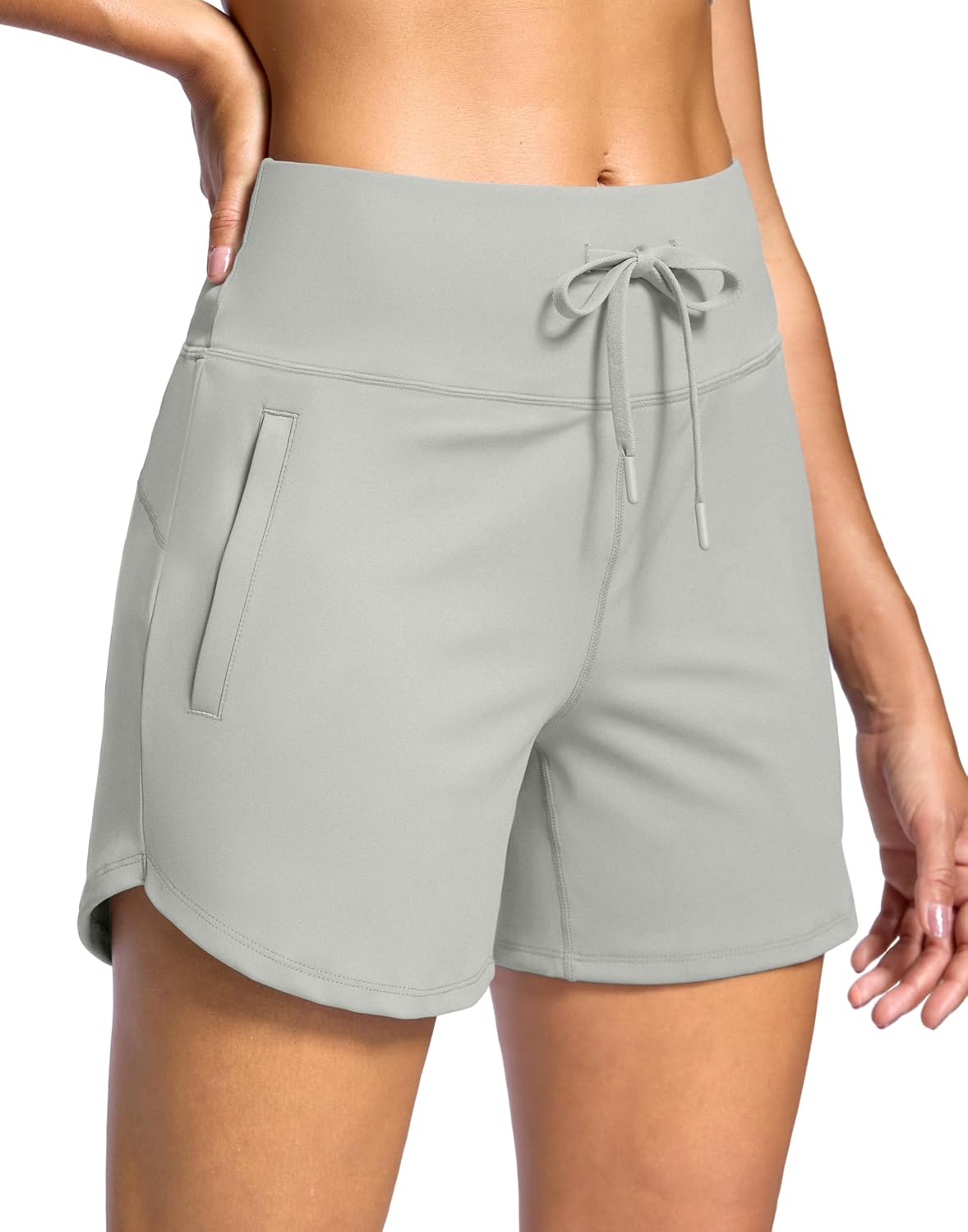 G Gradual Women's Athletic Shorts 5" Running Shorts for Women with 2 Zipper Pockets Quick Dry Lightweight Hiking Shorts