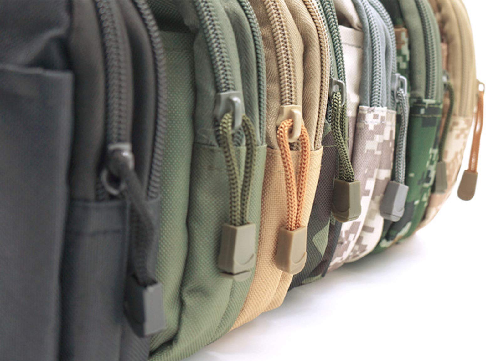 Elonglin Tactical Waist Pack Multi Purpose Bag EDC Pouch Utility with Strap Camping Hiking Nylon Pouch Cell Phone Holster Holder 8 Black Python Pattern