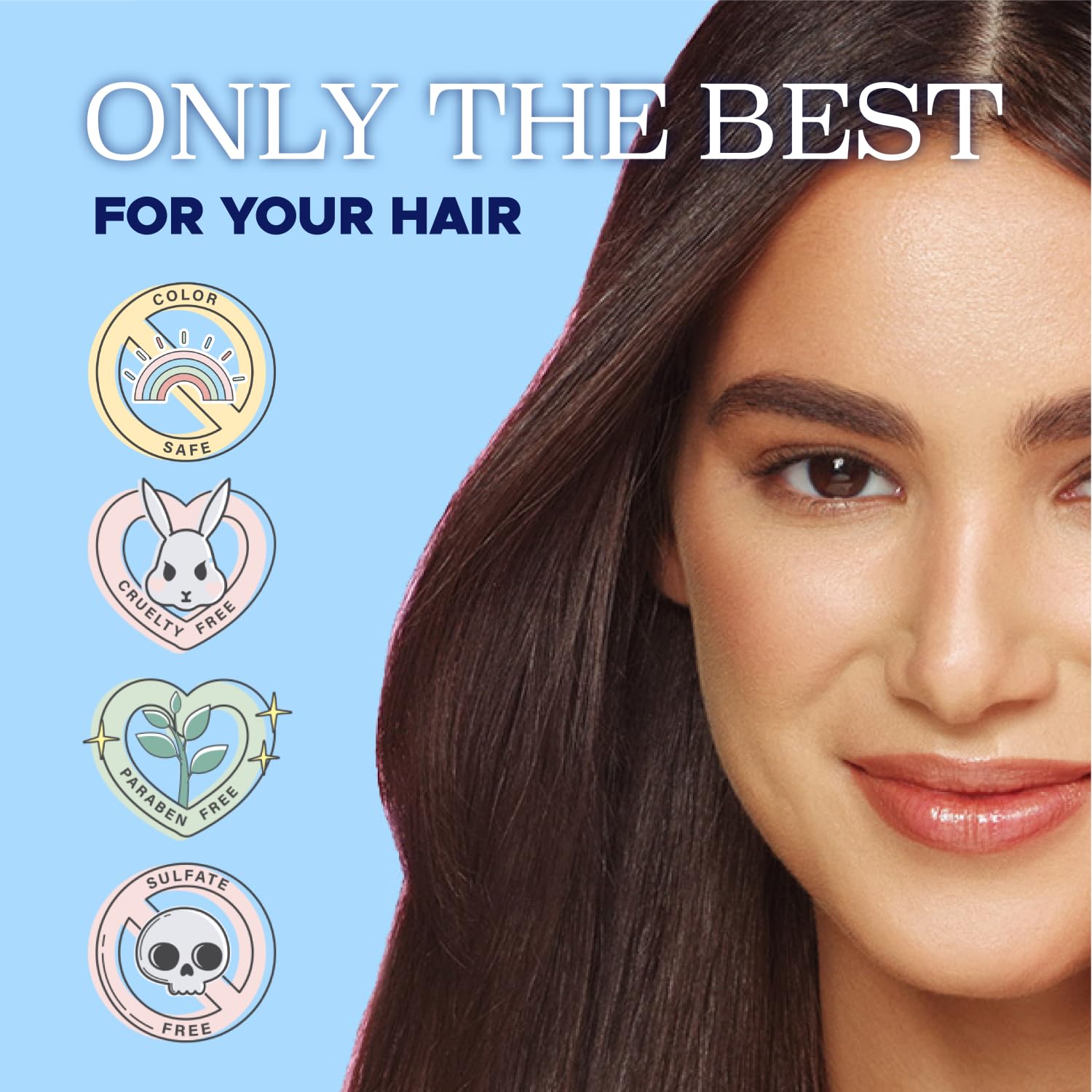 Luseta Color Brightening Blue Shampoo and Conditioner Set Orange & Copper Neutralizing for Brunettes & Dark Blondes, Brassiness Control Tone Correcting for Color Treated Hair, Sulfate Free 2x 16.9oz
