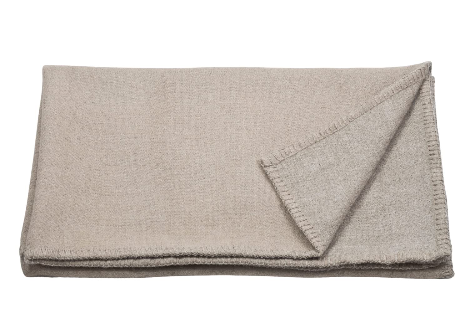Generisch Coperta per neonati Royal 100% Baby Alpaca – Double Face Beige Tortora