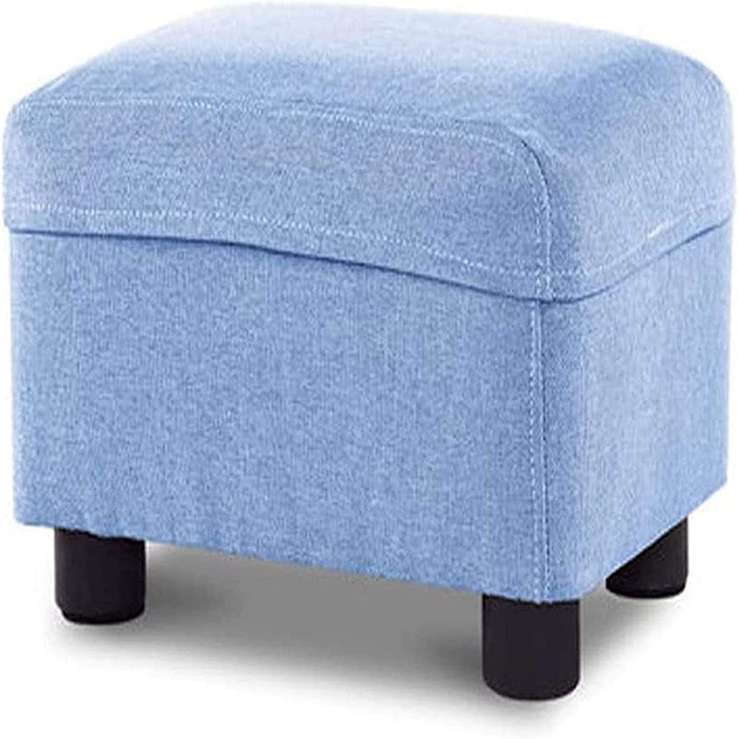 Repose-pieds carré en lin avec housse lavable pour salon