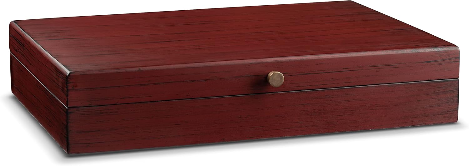 Royalty Art Cutlery Storage Box for Flatware, Silverware, and Dinner Cutlery, Stores Forks, Knives, Spoons, Decorative Wooden Caddy, Kitchen and Dining Organizer (Flatware Not Included)