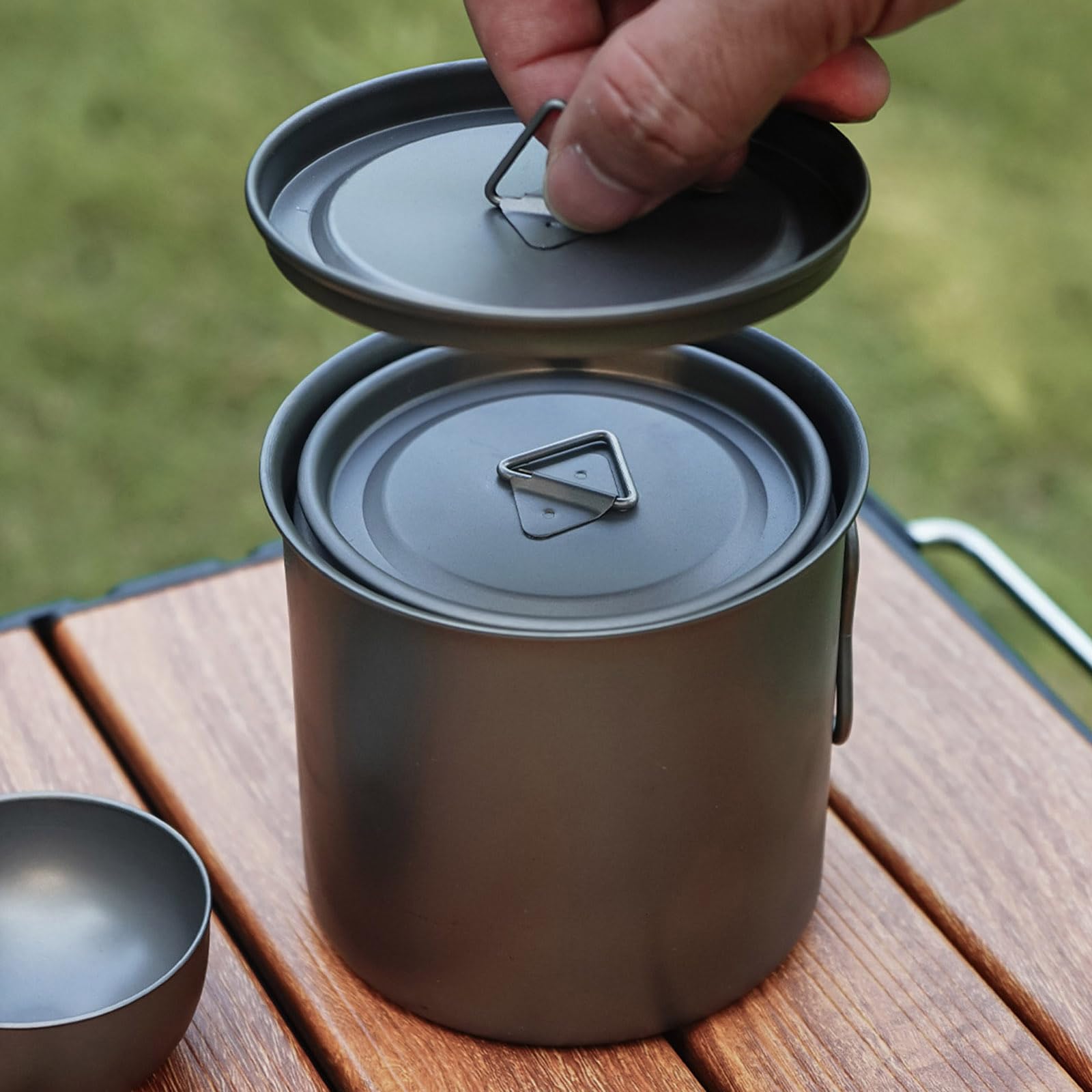Set di tè moderni in metallo 5 pezzi accessori esterni portatili design per birra rapida per avventurieri esploratori tè in metallo set per viaggi