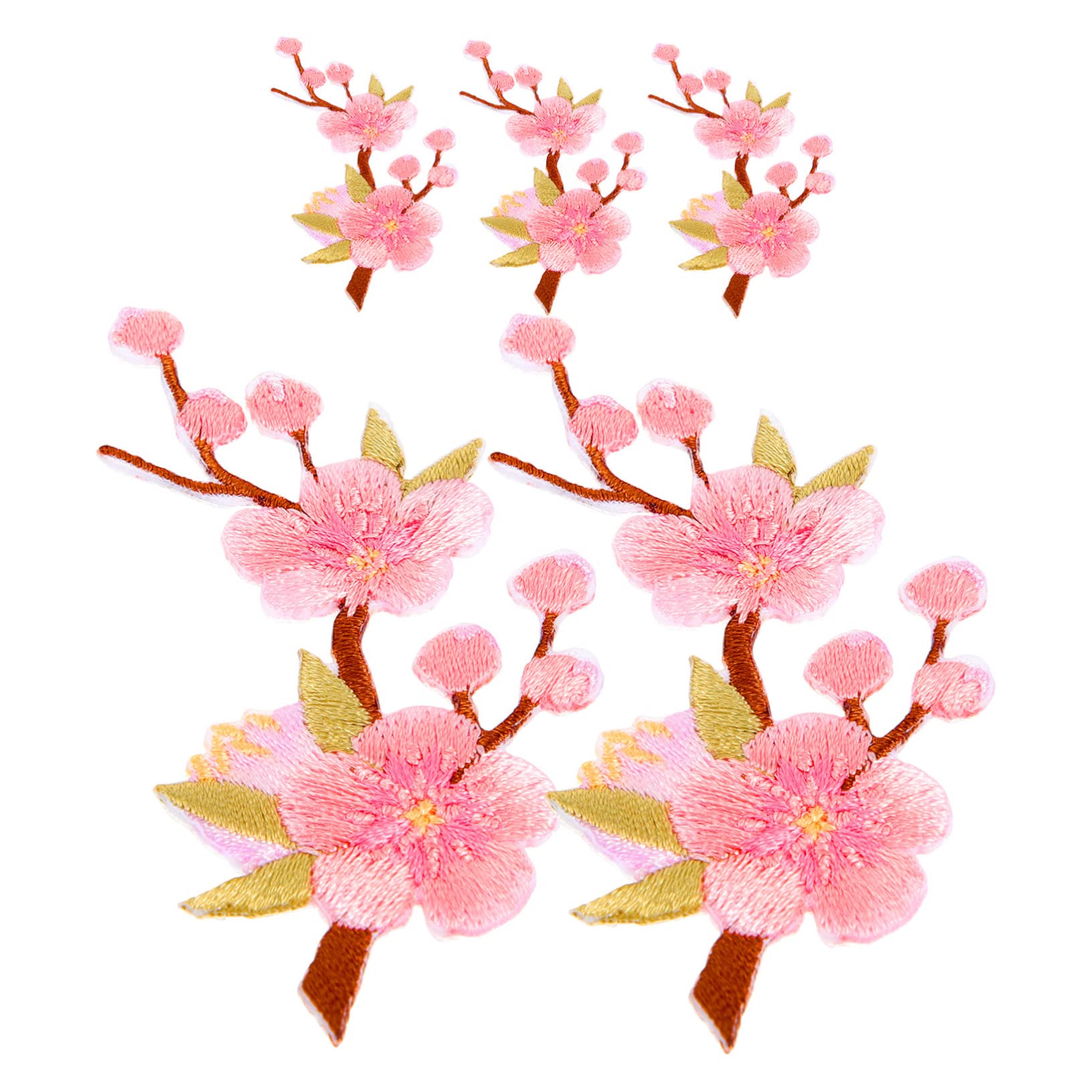 Amazon | BESPORTBLE 5個 桃の花刺繍補助金 バイキングブローチ