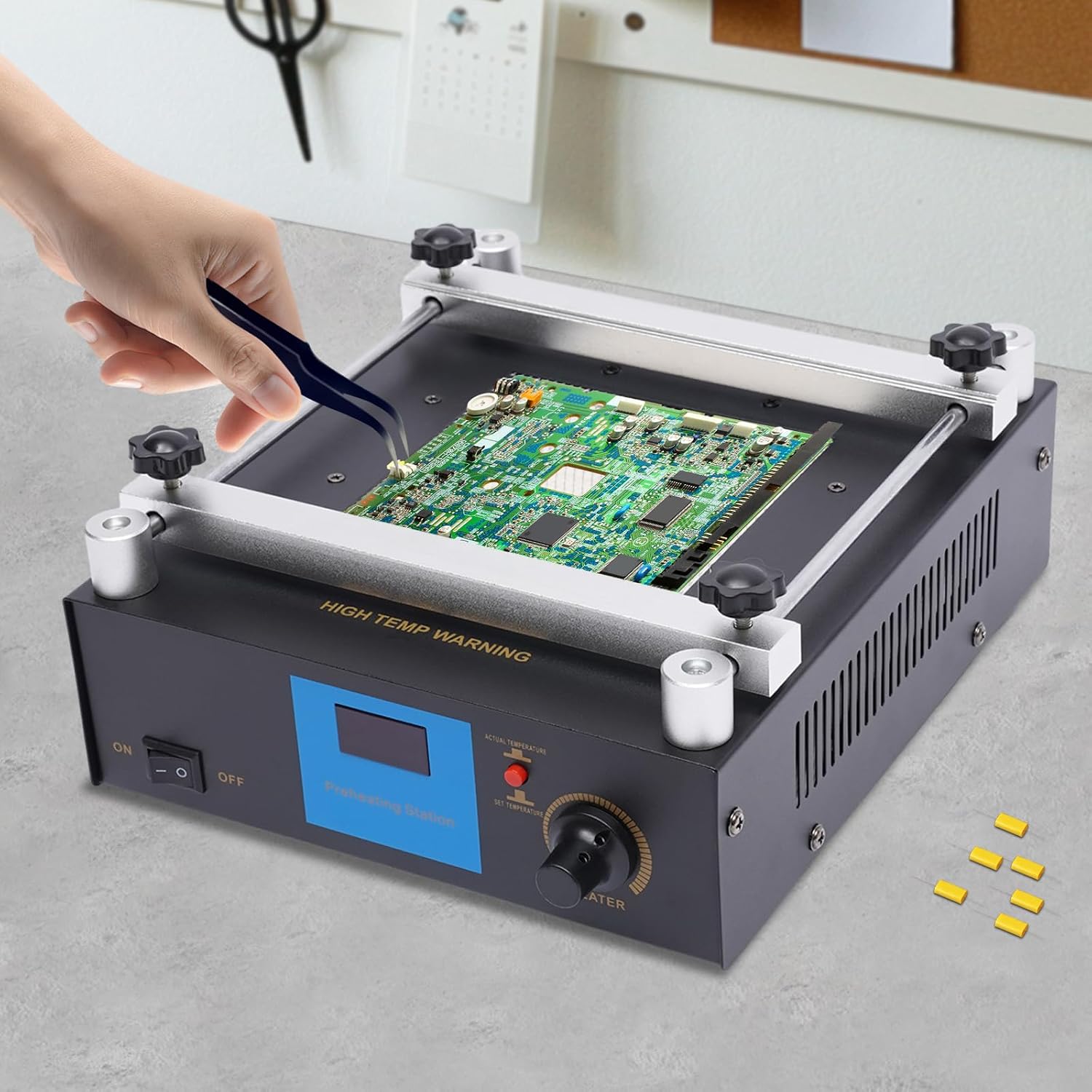 450W /110V 853A Preheater BGA Rework Station Preheating Digital Display Station Preheater bga Rework Station Preheating Oven Station Preheating Station Hot Plate Preheating Oven Welder
