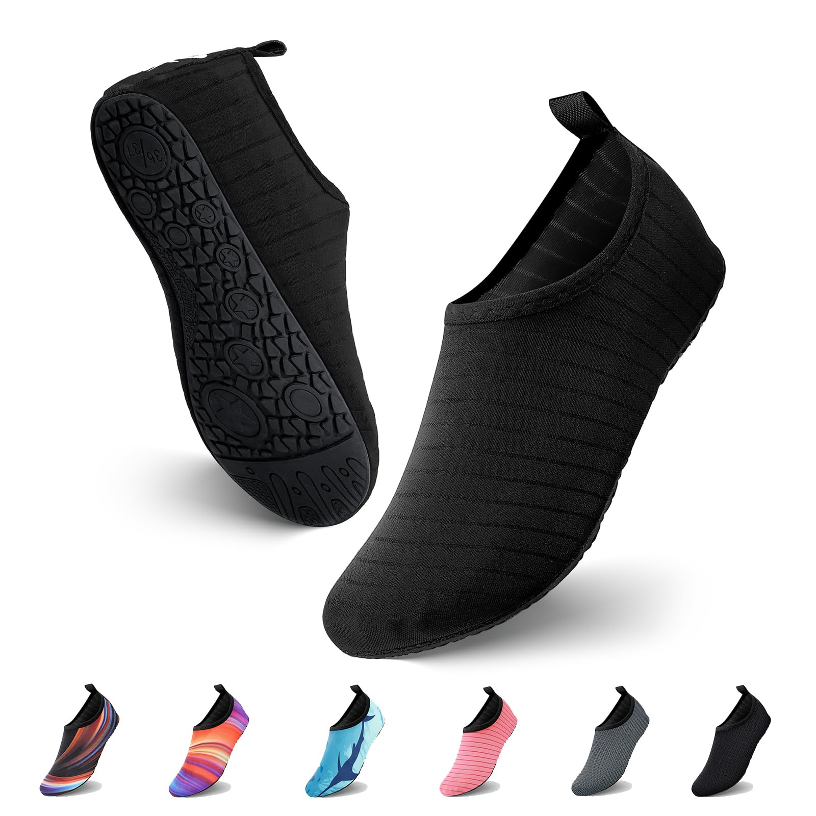 JOTO Scarpe da Scoglio Uomo Donna, Antiscivolo Scarpe Acqua Scarpette Mare da Sport Asciugatura Rapida, Immersione Scarpette da Surf Barefoot per Spiaggia Snorkeling Bagno