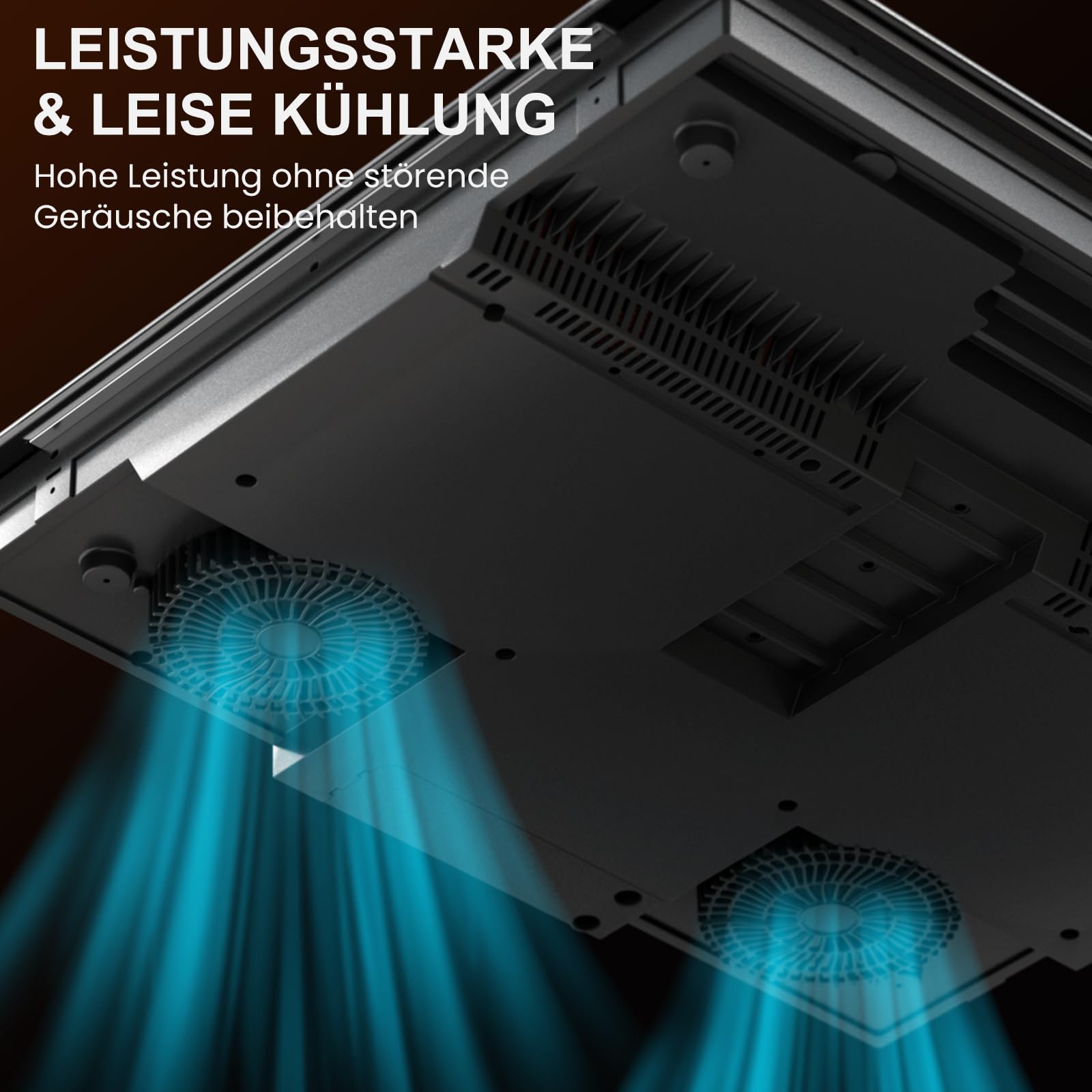 Induktionskochfeld 60cm autark - 4 Zonen Einbau Induktionskochplatte mit Kratzfeste Glaskeramik & Ceranfeldschaber, 2 x Booster, 7000W, Touch-Control, 2 Jahre Garantie