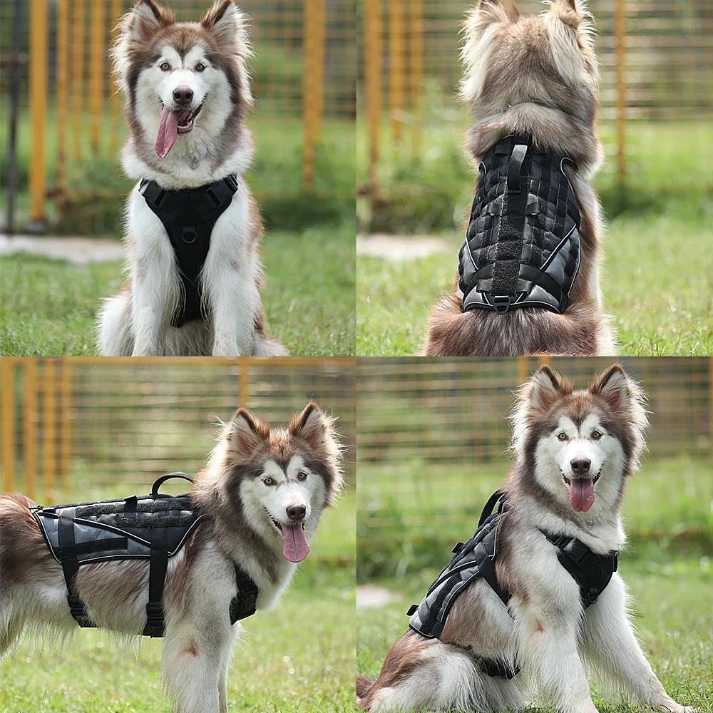 Pettorina Per Cani In Nylon Resistente Tattica Militare Pettorina Per Pastore Tedesco Labrador Con Maniglia Di Controllo Pettorina Per Animali Regolabile Pettorina Per Animali Da Campeggio P