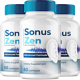 SonusZen Capsules, Official Sonuszen Tinnitus Relief for Ringing Ears Pills, Advanced Ear Health Support Supplement Pills, All Natural for Healthy Ringing Ear, Sonus Zen Pill Reviews (3 Pack)