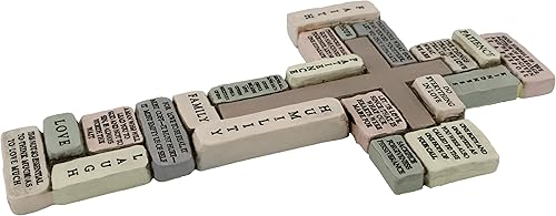 Miniatura 2 de Cruz de pared inspiradora de resina Tema matrimonial y familiar Palabras alentadoras para las relaciones Gran regalo cristiano para bodas