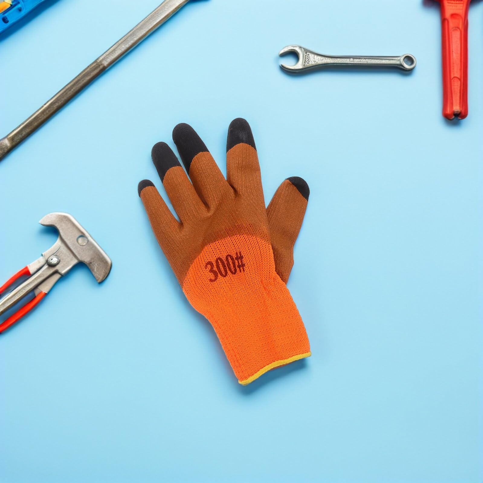 Guantes de Trabajo Térmicos de Invierno 10 Pares Aislamiento Térmico y Refuerzo en Puntas, Resistentes y Cálidos para Exteriores, Guantes Protectores para Construcción y Clima