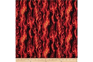 Kaufman Movin On Flame Stripe Black Fabric for Unforgettable DIY Projects