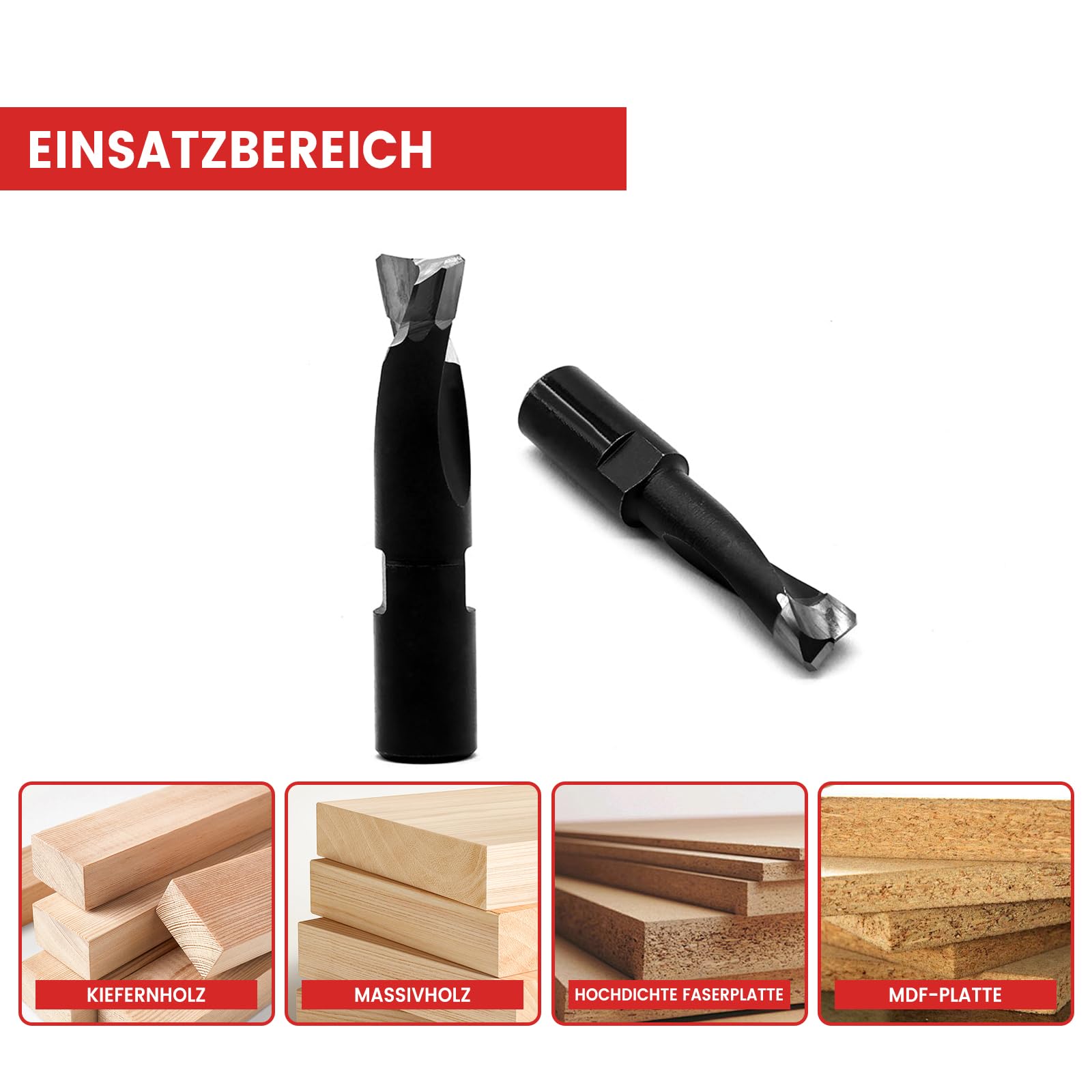 Findbuytool Fresa per fresa con gambo da 10 mm, in carburo di tungsteno, con foro per fresatrice per fresa per Festool DF500 Domino Router, dimensioni 10 mm (1 pezzo)