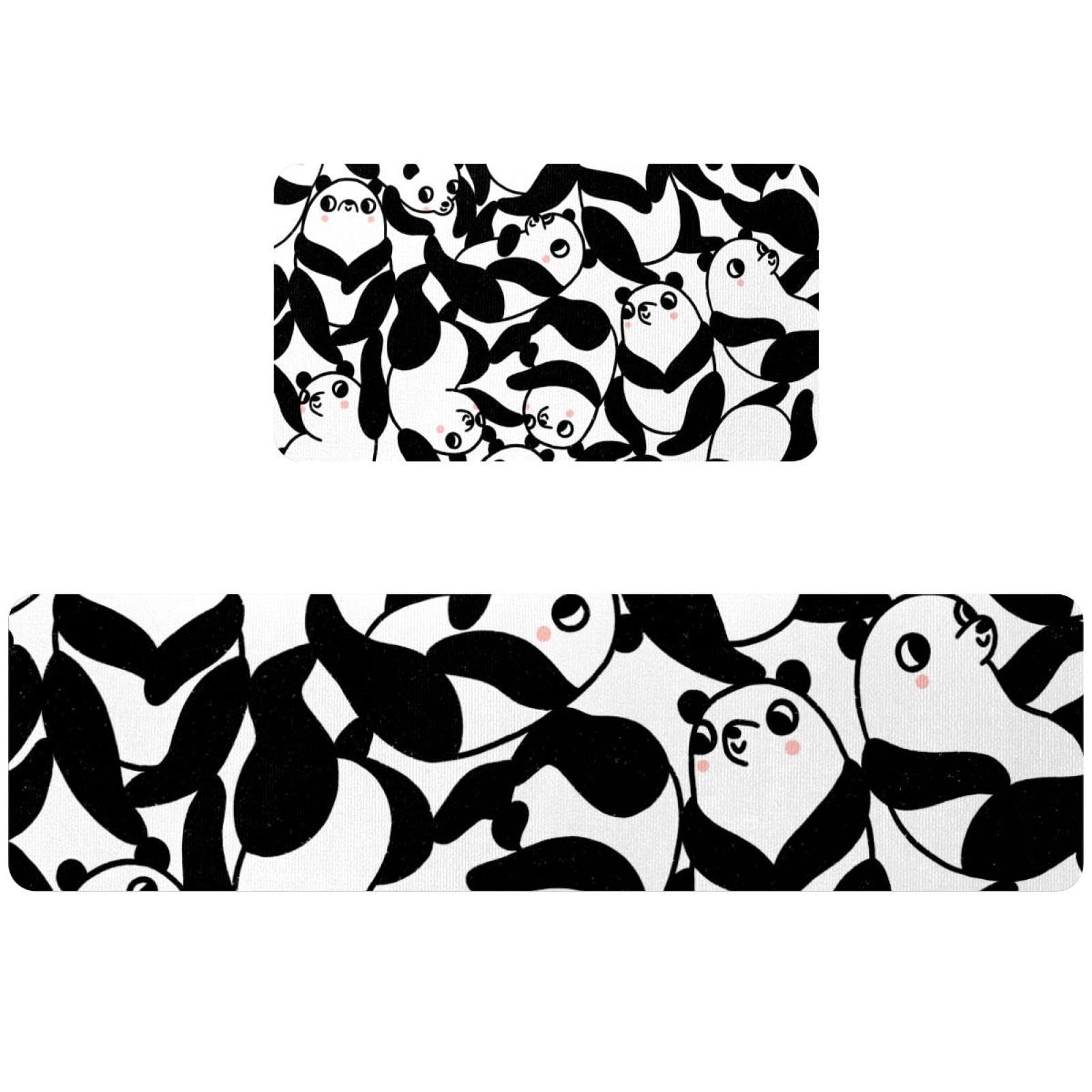 Tapete de cocina antideslizante de panda para proteger el suelo de manchas y agua