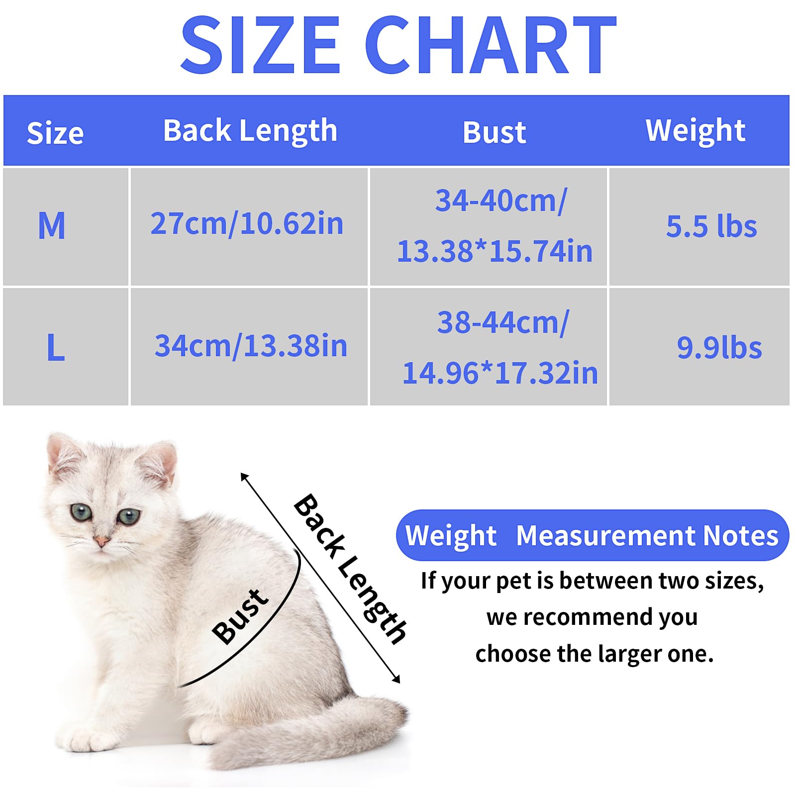 cobee Professioneller Katzen Erholungsanzug für Bauchwunden oder Hautkrankheiten, Erholungsanzug weicher Kragen Kegel Alternative für Katzen (Größe M)