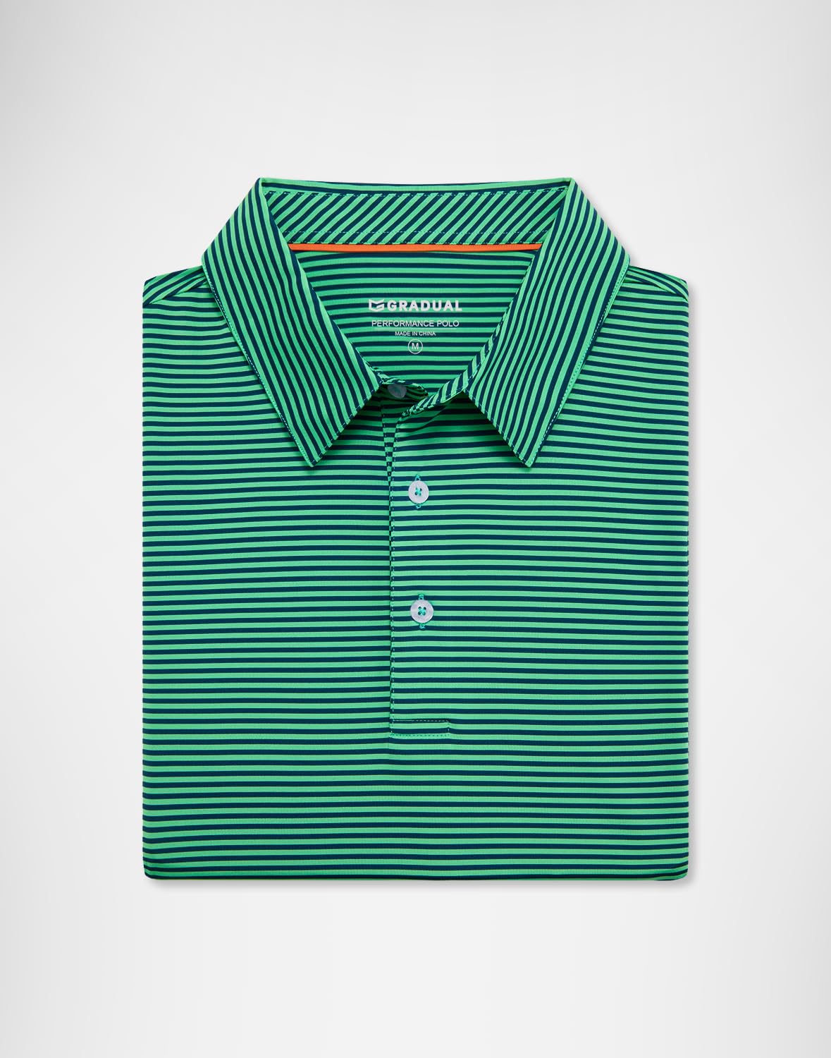 G Gradual Mens Golf Shirt Dry Fit Moisture Wicking Performance Short Sleeve Striped Polo Shirts for Men Dressy Casual — view 5