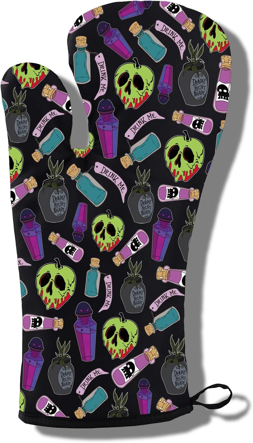 JNIAP Villain Poison Oven Mitt Villain Poison Oven Glove Villain Lover Gift Villain Cooking Accessories (Poison om)