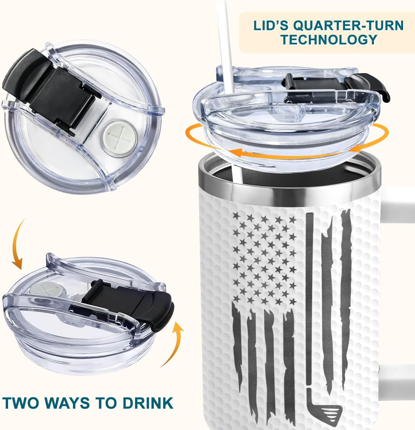 Golf Gifts For Men, Golf Gift For Fathers Day, Birthday, Best Present Ideas From Son, Daughter And Kids, Cool Gifts For Women, Christmas Gift for Golfers Men, Dad, Golfers Tumbler 40oz With Handle - Image 3