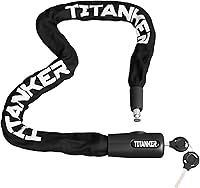Titanker Heavy Duty Bike Chain Lock with Keys - 3.3ft 8mm Anti-Theft Security Chain for Bike, Motorcycle, Gates, Fences