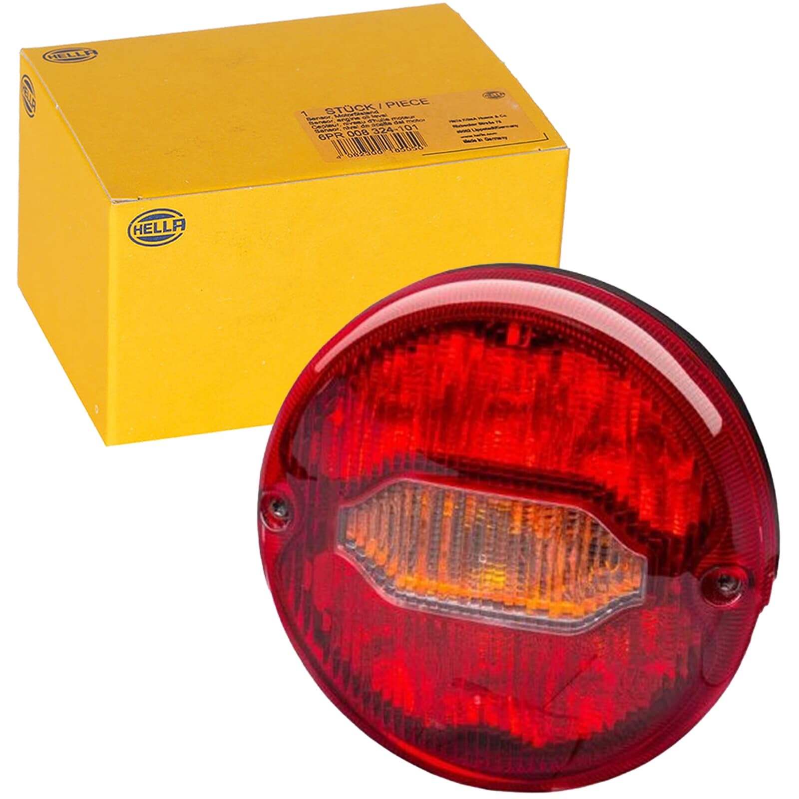 HELLA 2SD 013 155-001 Rearlight - Hybrid/LED - 24V - Bolted/Bolted - Lens Colour: Red/Yellow - Cable: 300mm - left/right - Quantity: 1
