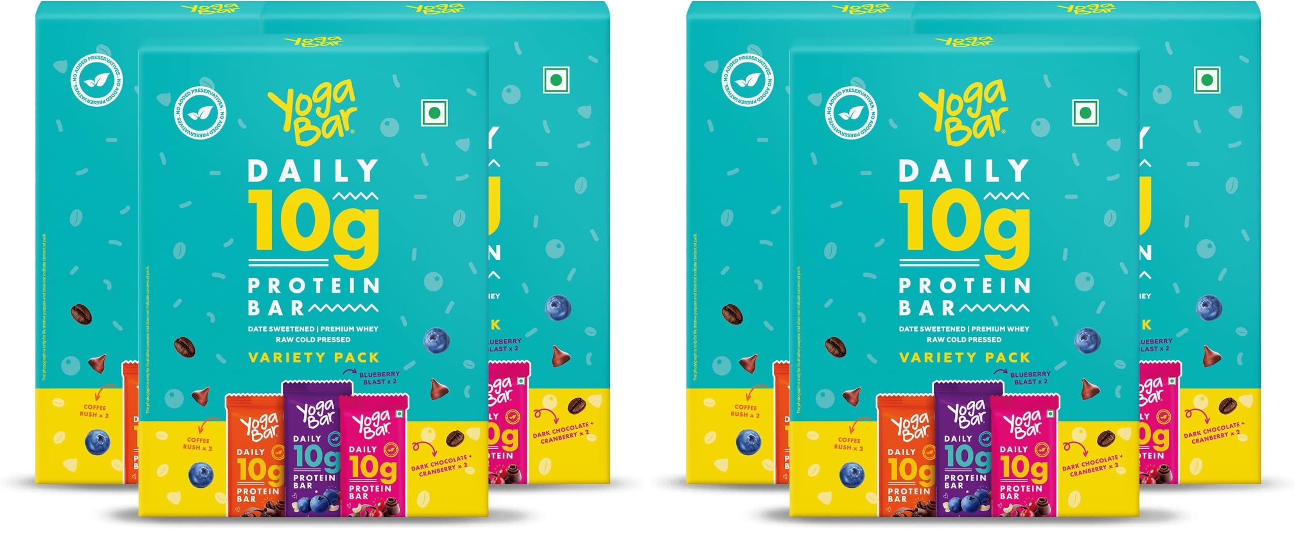 Yogabar Crunch Mixed Berries Protein Bar | No Added Sugar | 10g Protein | High Fibre | Gluten Free Snack | 50g each, Pack of 1 — Amazon image 13