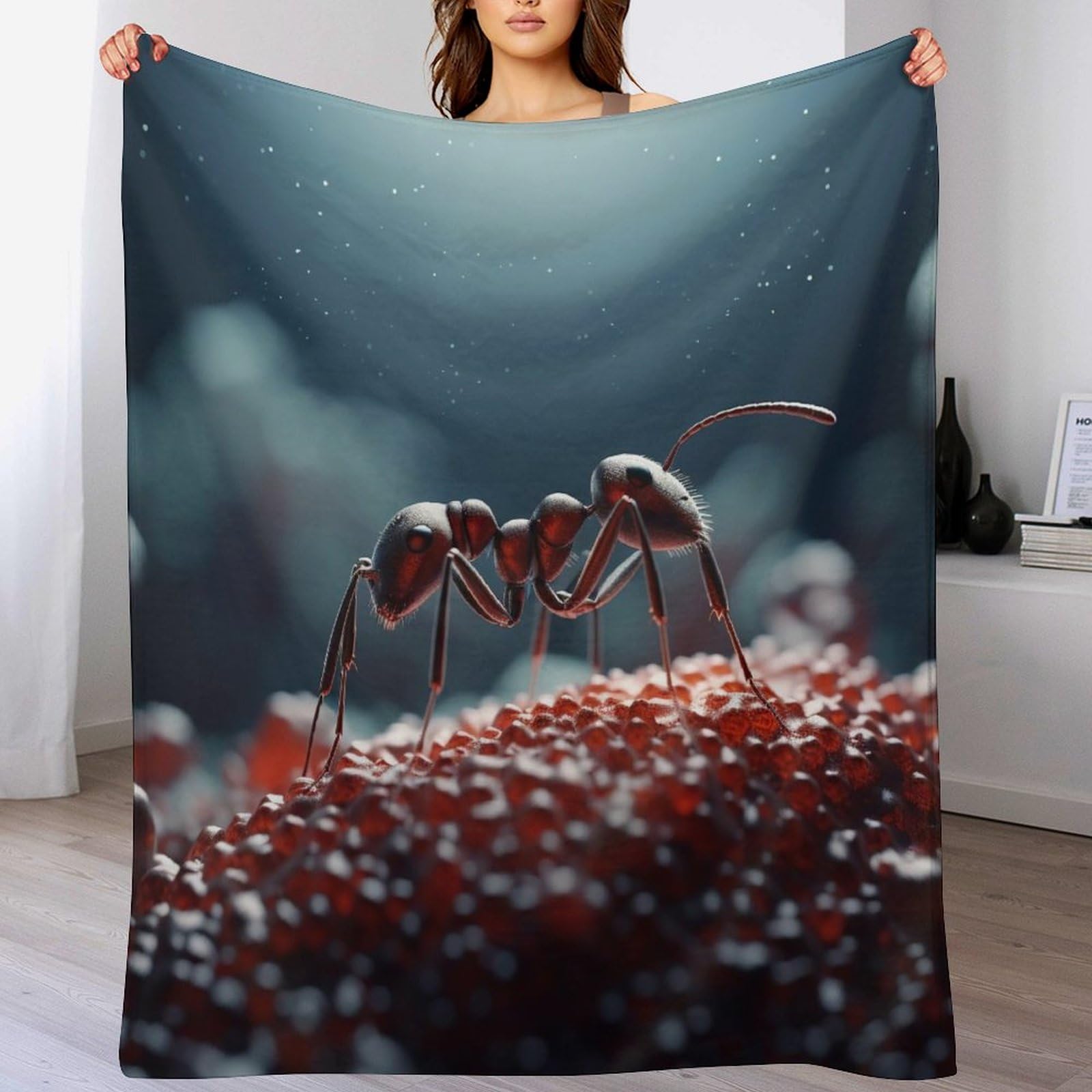 Couverture canapé motif fourmi pour cocooning au salon