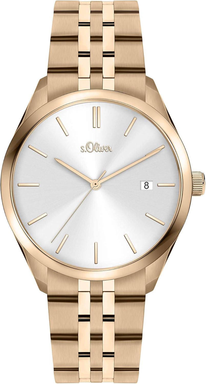 s.Oliver SO-3944-MQ Orologio analogico al quarzo da donna con cinturino in acciaio inossidabile, bracciale