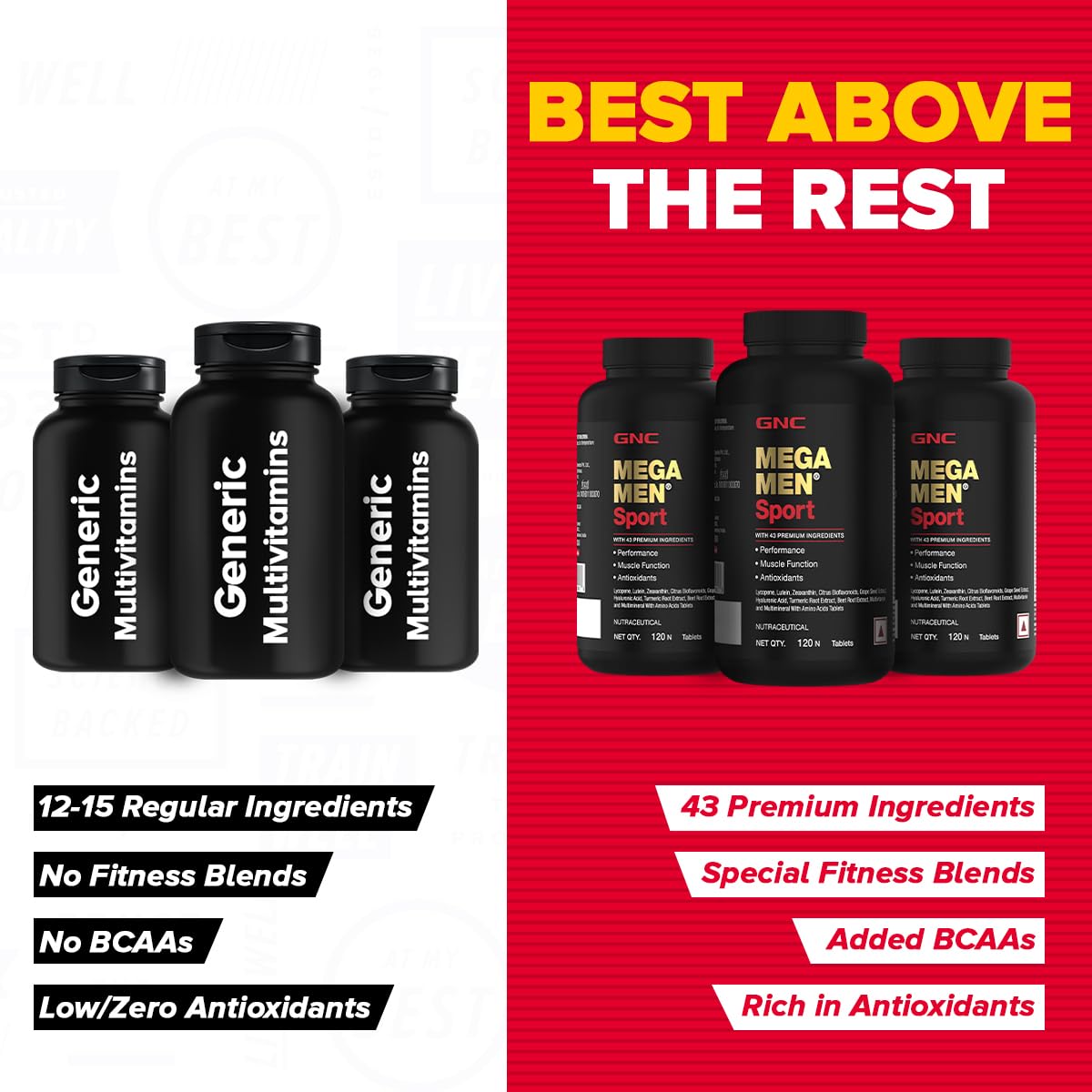GNC Mega Male Game Multivitamin for men | 120 bullets | 43 premium content | Increases muscle performance. Antioxidant rich | Prostate supports health. Protects the heart and vision. Designed in USA GNC Mega Male Game Multivitamin for men | 120 bullets | 43 premium content | Increases muscle performance. Antioxidant rich | Prostate supports health. Protects the heart and vision. Designed in USA