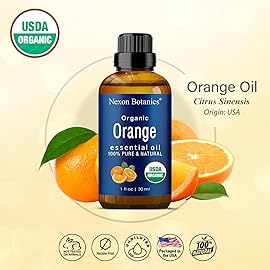 Organic Orange Essential Oil 30 ml - Pure, Natural Oils for Aromatherapy, Diffusers, DIY, Candle and Soap Making Scent - Nexon Botanics