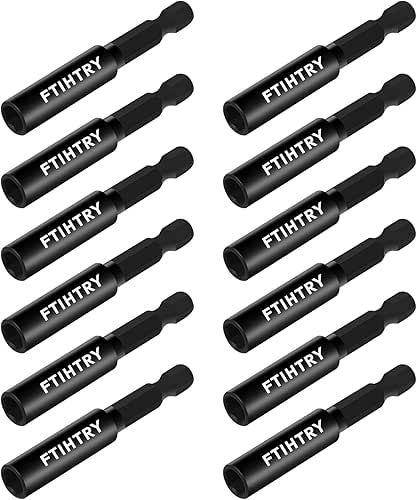 FTIHTRY 1/4”Magnetic Extension Socket Drill Bit Holder,12pcs Screwdriver Extension, Quick-Change