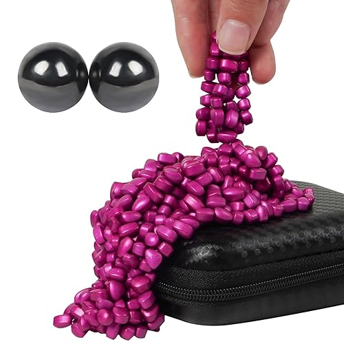 Umnodobn Cool Fidget Slime Party Favors, Pink, Magnet Balls, Anxiety Desk Toy, Stress Relief, EDC, Hematite Magnetic Stones - Pink
