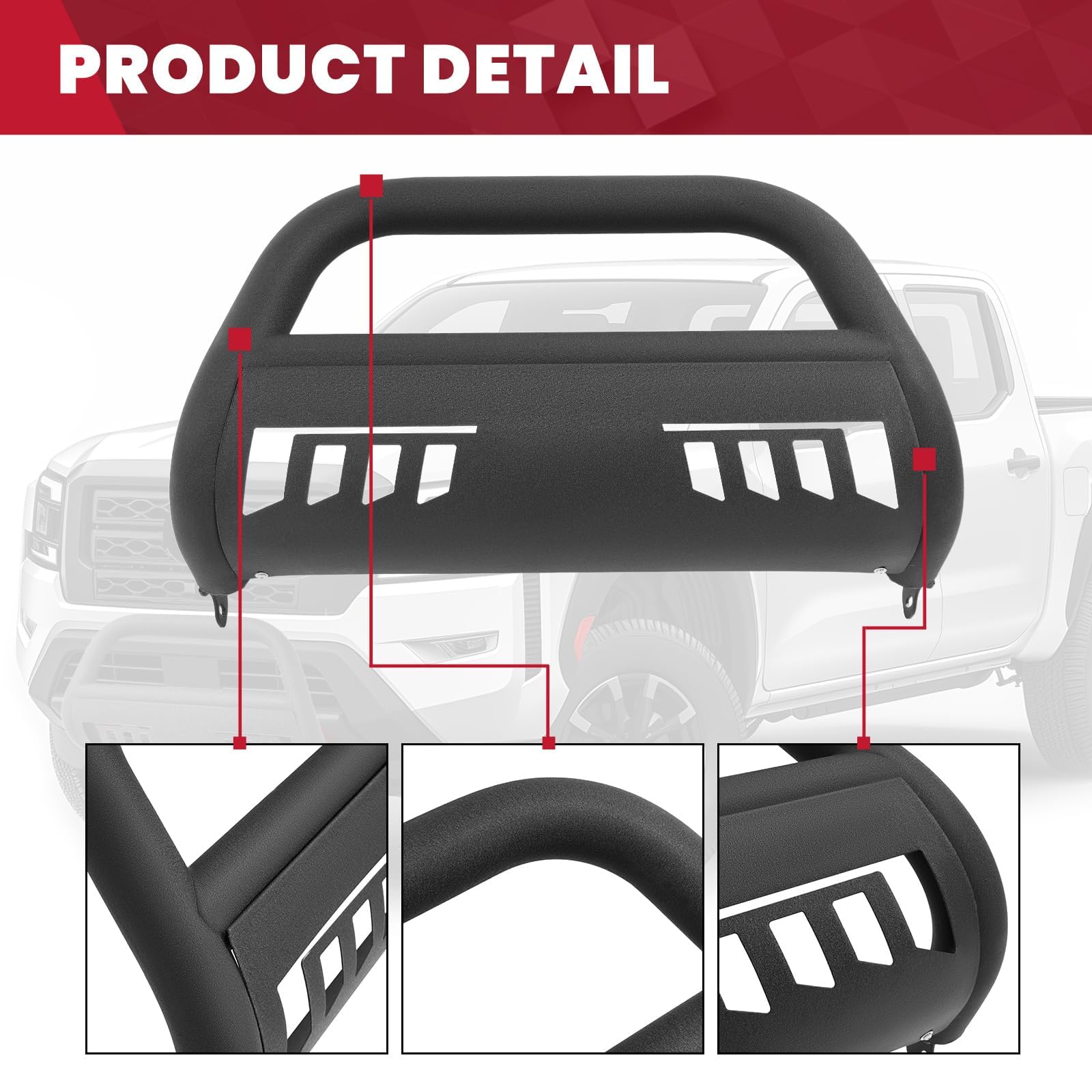 HECASA Bull Bar Compatible with 2022-2025 Nissan Frontier 3