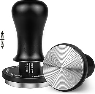 HOLIHOKY 54mm Tamper, 30lb Calibrated Constant Pressure Coffee Tamper for Sage Barista Portafilter, Self Leveling Spring L...