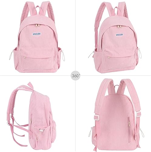 Vista 72 de Lobagve Mochila de pana grande para universidad, mochila casual para computadora portátil, mochila de viaje para mujeres y hombres, verde 7490