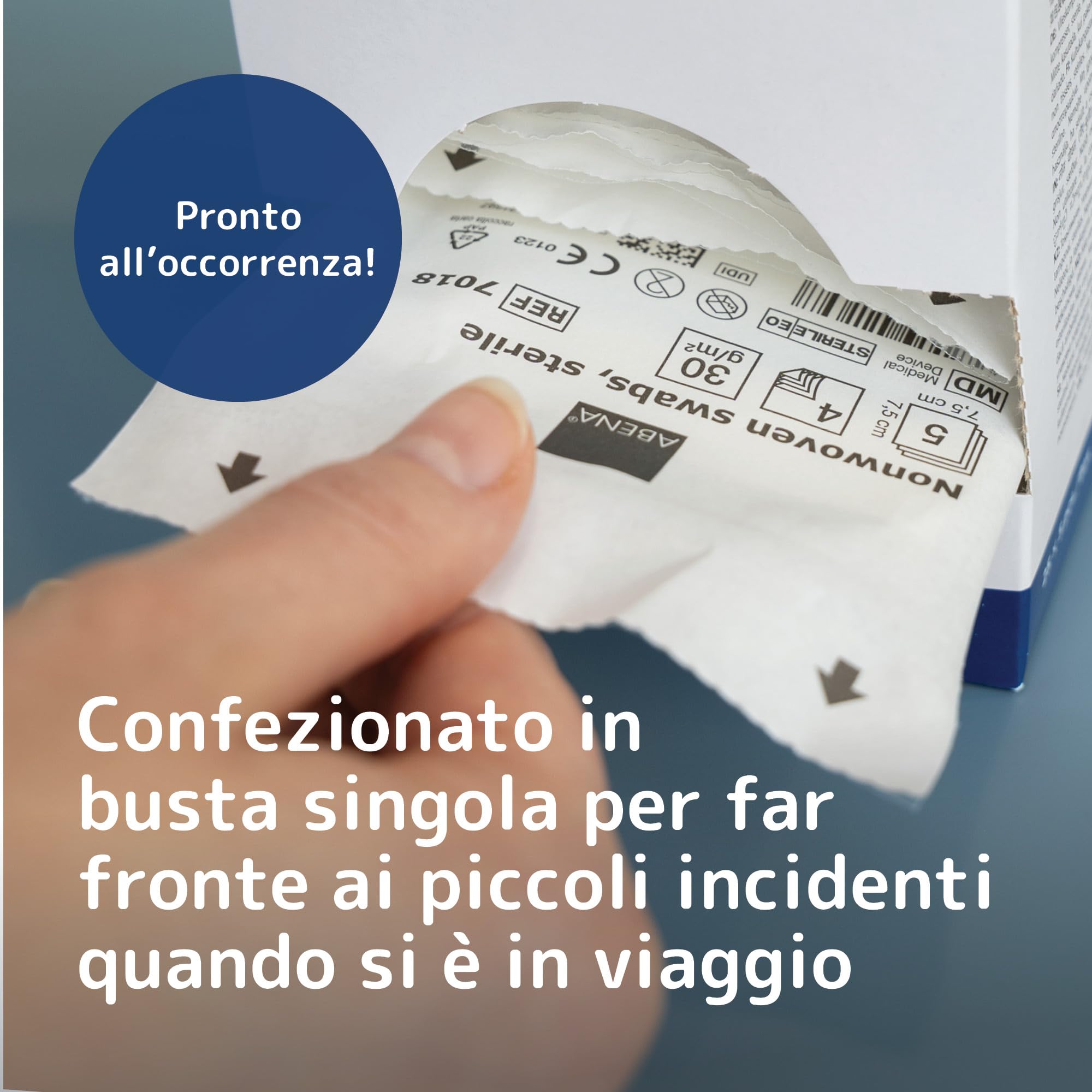 ABENA Compresse Sterili 7,5 x 7,5 cm, 18x125 pz Tessuto Non Tessuto | Si
