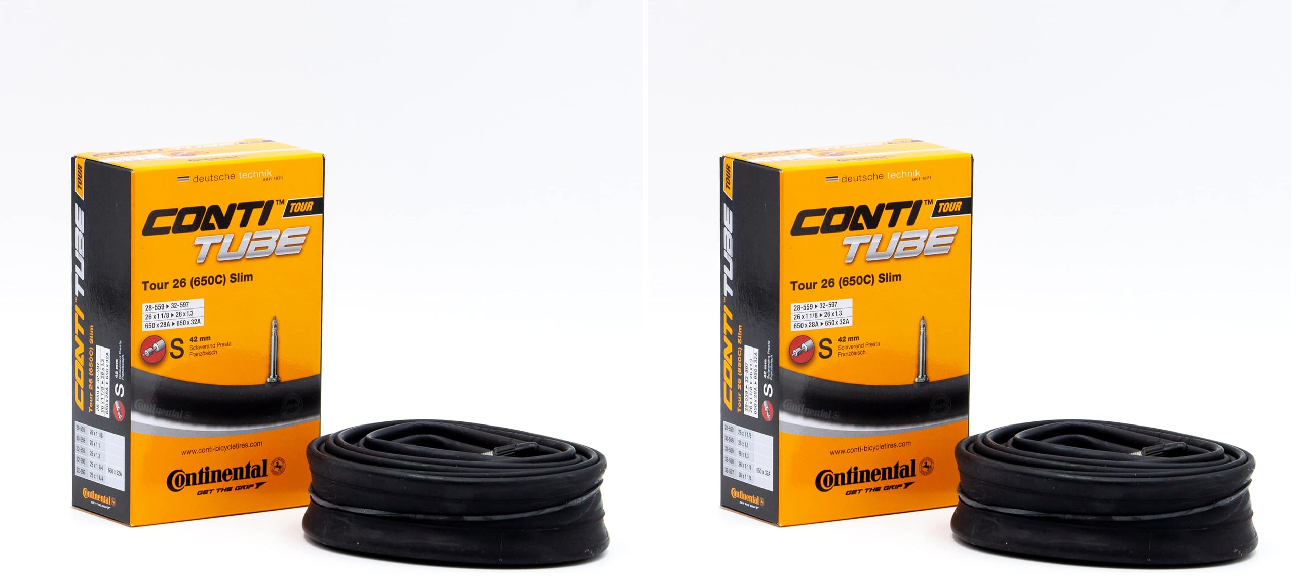 Continental Tour 26 Slim Camera d'Aria Bicicletta Unisex Nero