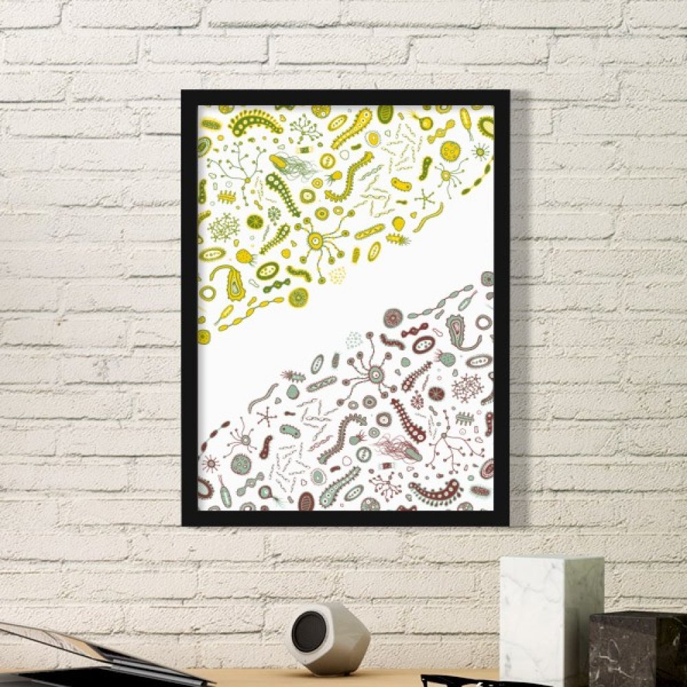 Créature verte mignonne illustration cellule cadre cadeau original