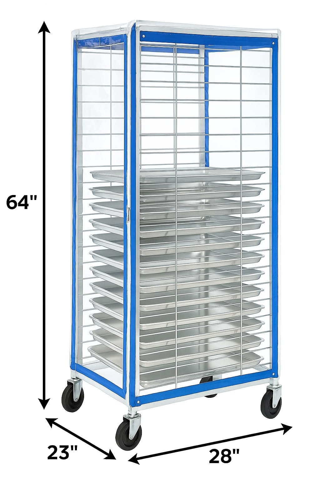 Coverall End Load Pan Rack Cover Clear Vinyl - 28