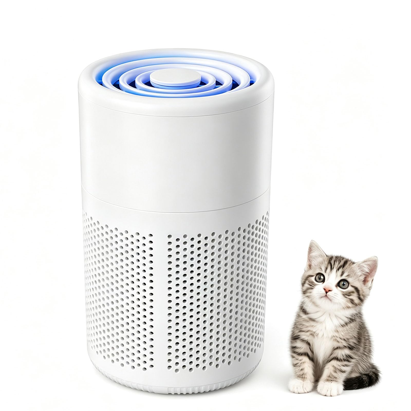 H13 HEPA Air Purifier for Bedroom,USB Powered Portable Air Cleaner with 3 Stage Filtration, Quiet Air Purifier with Night Light & Aromatherapy Diffuser,Removes Dust,Smoke,Pet Dander and Odours
