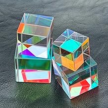 15/18/20/22mm RGB X-Cube Prism Beam Splitter Cross Dichroic Polyhedron Pyramid Physics Teaching Decorative Photo Lens(15mm 6-Sides Prism)