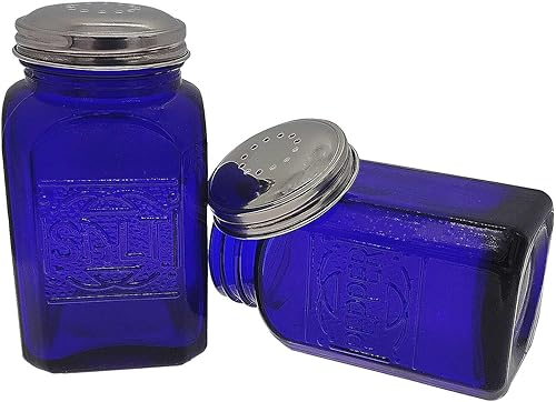 Miniatura 4 de Salero y pimentero vintage (azul, grande)