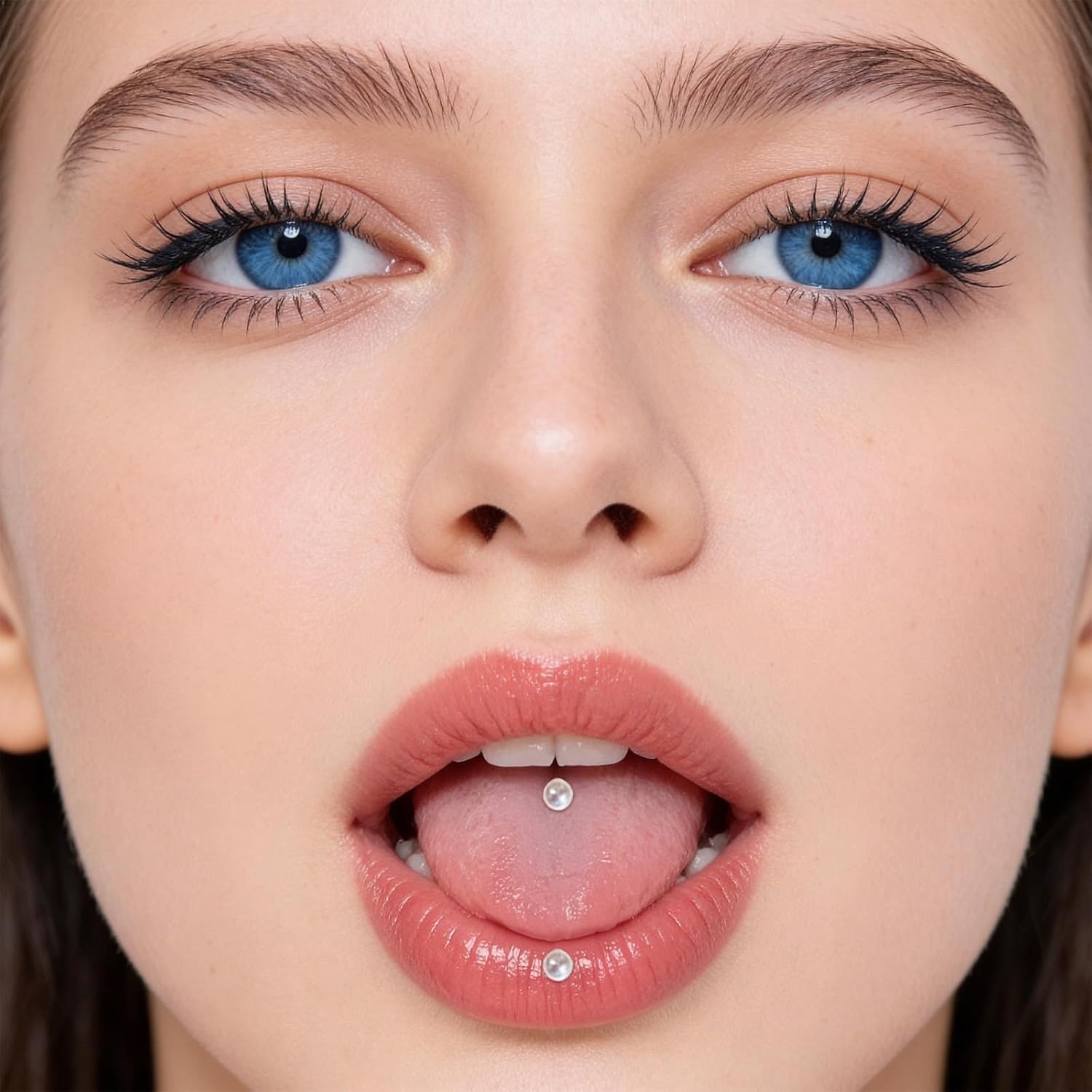 Lusofie 16Pcs 14G Plastic Nipple Piercings 12mm 14mm 16mm 19mm - Plastic Nipple Rings for Surgery - Clear Acrylic Tongue Rings