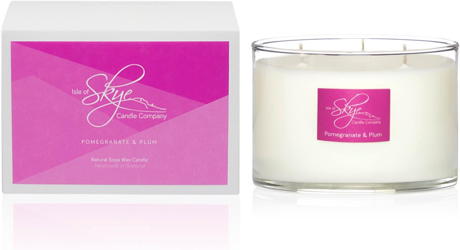 Pomegranate & Plum Natural Candle (Three Wick) - Isle of Skye Candle Company