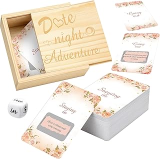 100 Date Night Adventure Games for Couples Scratch Off Card Gifts Games Box Date Night Couple Anniversary Wedding Engagement Date Night Gifts for Boyfriend Girlfriend (Floral)