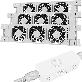 Heatfan 3 Trio Heizkörper ventilator - Heizkörperlüfter flüsterleise <20 dB, spart bis 30% Heizkosten, einfache Montage, universell lange Lebensdauer, für Heizkörper 170-230cm - 3 Stück Weiß