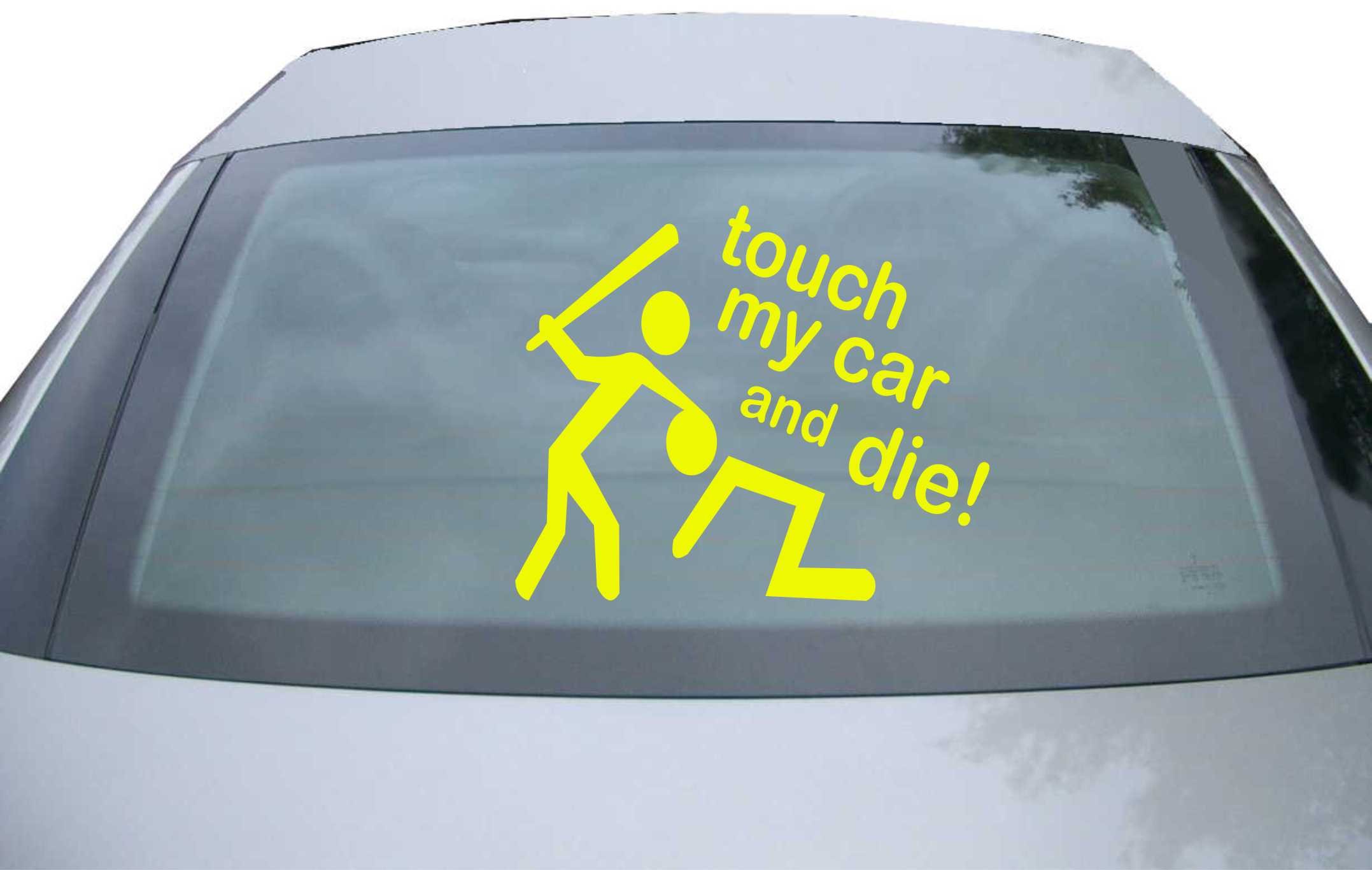 INDIGOS UG Adesivo Lunotto Borussia Dortmund - Giallo Neon - 600x180 Mm - Pellicola Per Auto, Resistente UV E Autolavaggio