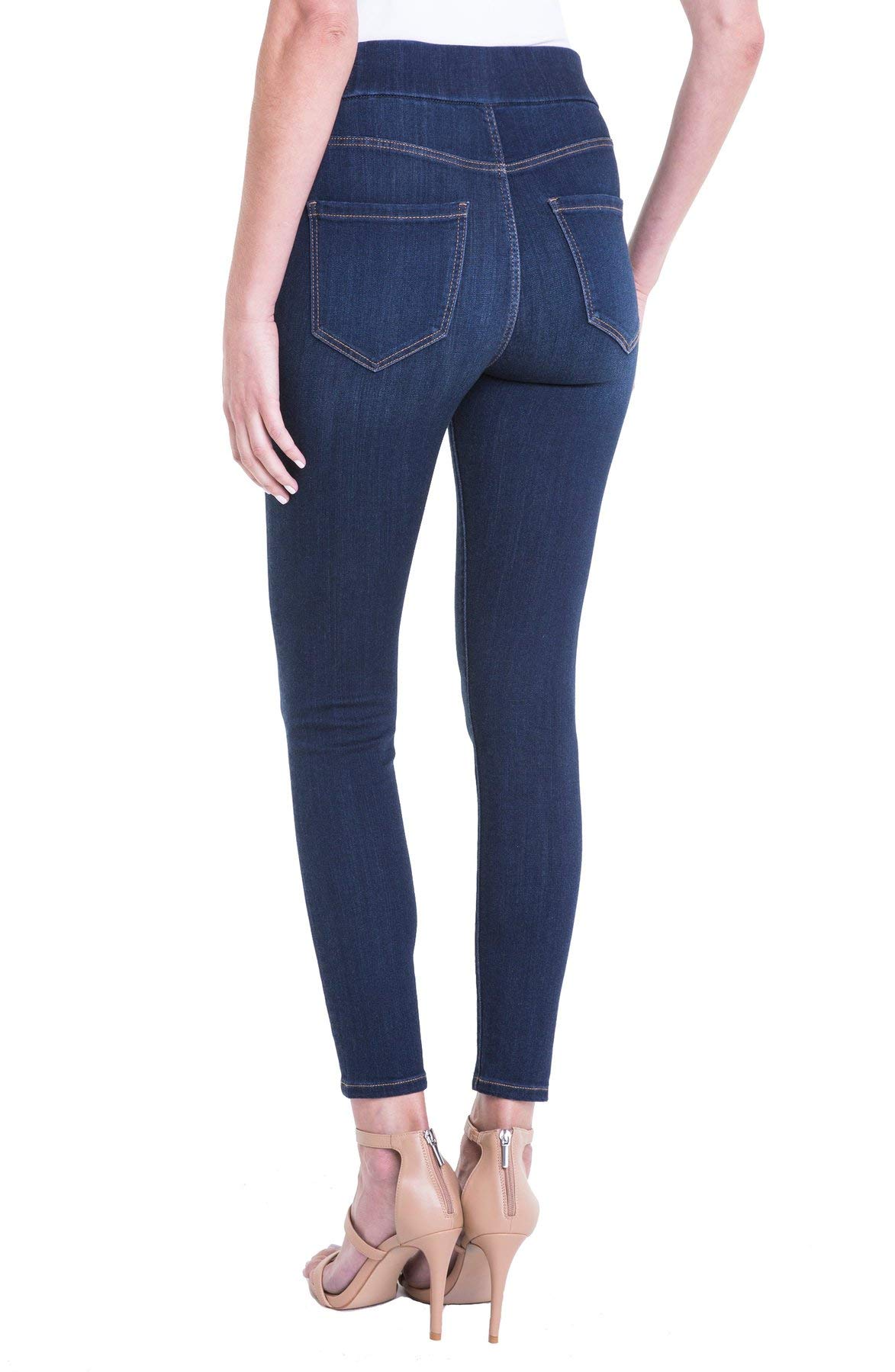 LiverpoolFarrah High-Waist Pull-On Ankle in Silky Soft Denim in Coronado Mid